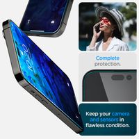 Spigen Vetro temperato GLAStR EZ Fit, confezione da 2 + Applicatore Apple iPhone 14 Pro Max