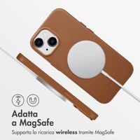 Accezz Cover in Pelle con MagSafe Apple iPhone 15 - Sienna Brown