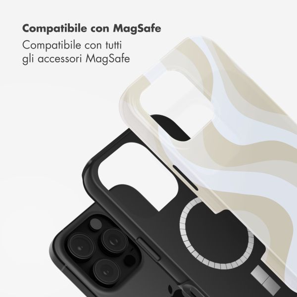 Selencia Cover posteriore Vivid con MagSafe Apple iPhone 16 Pro - Desert Waves Beige