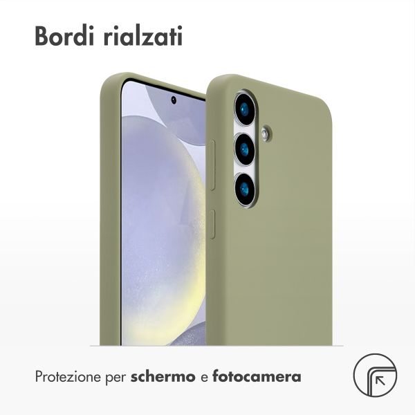 Accezz Cover in silicone liquido con MagSafe Samsung Galaxy S24 Plus - Cooper Green