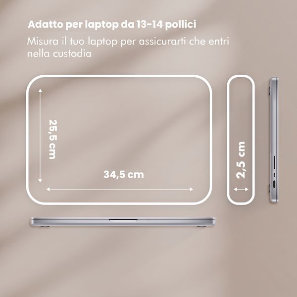 Selencia Custodia per laptop Teddy 13-14 pollici - Sage Green