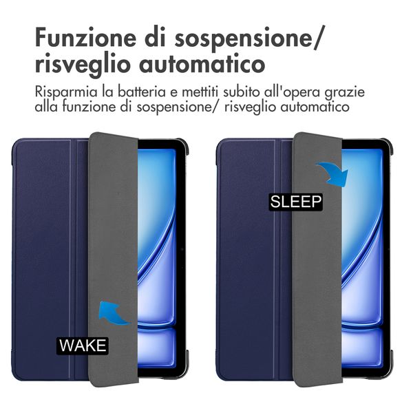 imoshion Cover a libro Trifold Apple iPad Air 13 pollici (2026) M4 / (2025) M3 / (2024) M2 - Blu scuro