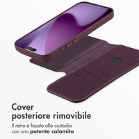 Accezz Cover in pelle 2 in 1 con MagSafe Apple iPhone 17 Pro Max - Heath Purple