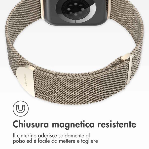 imoshion Cinturino milanese magnetico Apple Watch | 38/40/41/42 mm - Taglia S - Starlight