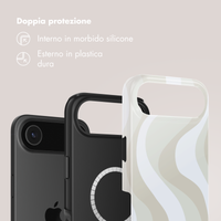 Selencia Cover posteriore Vivid con MagSafe Apple iPhone Air - Desert Waves Beige