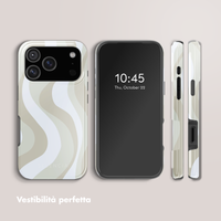 Selencia Cover posteriore Vivid con MagSafe Apple iPhone 17 Pro - Desert Waves Beige