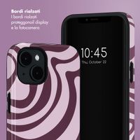 Selencia Cover posteriore Vivid con MagSafe Apple iPhone 14 - Wavy Swirl Pink Plum