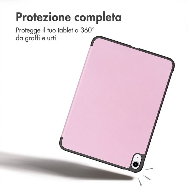 imoshion Cover a libro Trifold Apple iPad 11 (2025) 11 pollici A16 / iPad 10 (2022) 10.9 pollici - Rosa