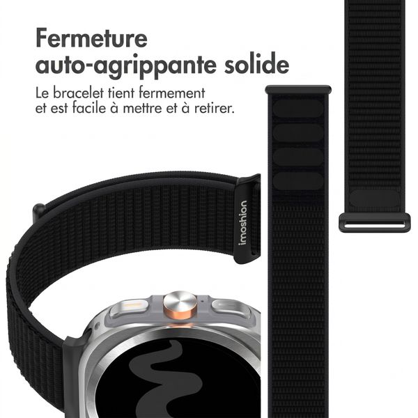 imoshion Nylon bandje Samsung Galaxy Watch Ultra (2024/2025) - Zwart