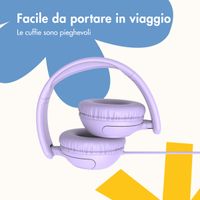 imoshion Cuffie per bambini con filo - cavo AUX - limitatore di decibel - Lavender Lilac