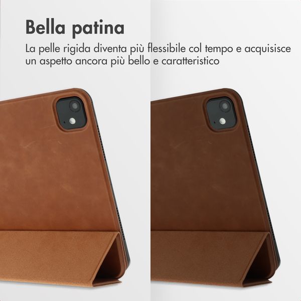 Accezz Cover a libro trifold in pelle Apple iPad Pro 11 (2025) M5 / (2024) M4 - Cognac
