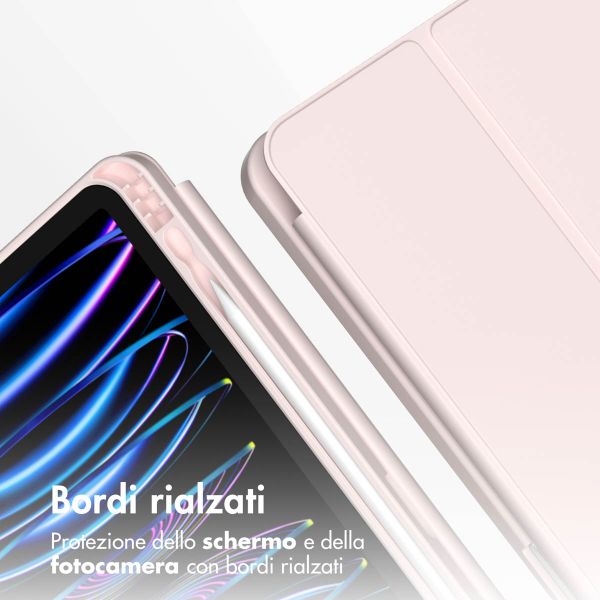 Accezz Cover a libro in silicone Smart Apple iPad Air 13 pollici (2026) M4 / (2025) M3 / (2024) M2 - Rosa