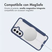 imoshion Bookcase trasparente con MagSafe Samsung Galaxy A57 (5G) - Blu