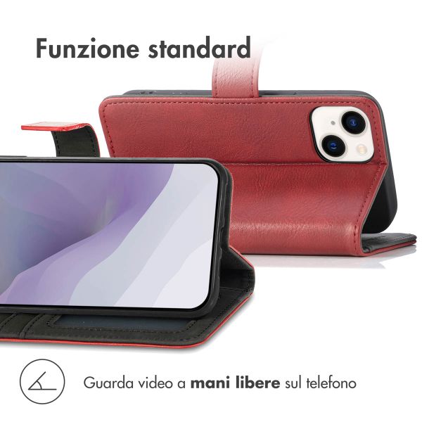 imoshion Cover a libro di Lusso Apple iPhone 14 / 13 - Rosso