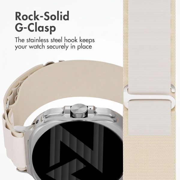 Accezz Cinturino in nylon Alpine Samsung Galaxy Watch Ultra 2 (2026) / Ultra (2024/2025) - Luce stellare