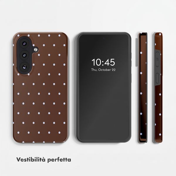 Selencia Cover posteriore Vivid con MagSafe Samsung Galaxy S26 FE - Happy Dots Chocolate
