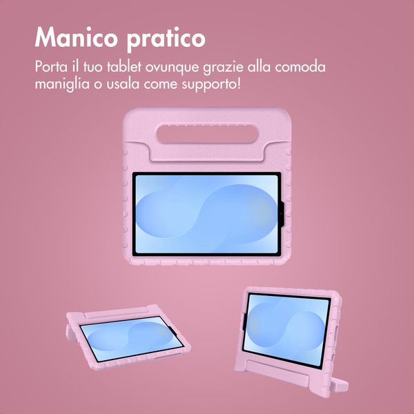 imoshion Cover Posteriore Kidsproof con Maniglia Samsung Galaxy Tab A11 / A9 8.7 pollici - Rosa chiaro