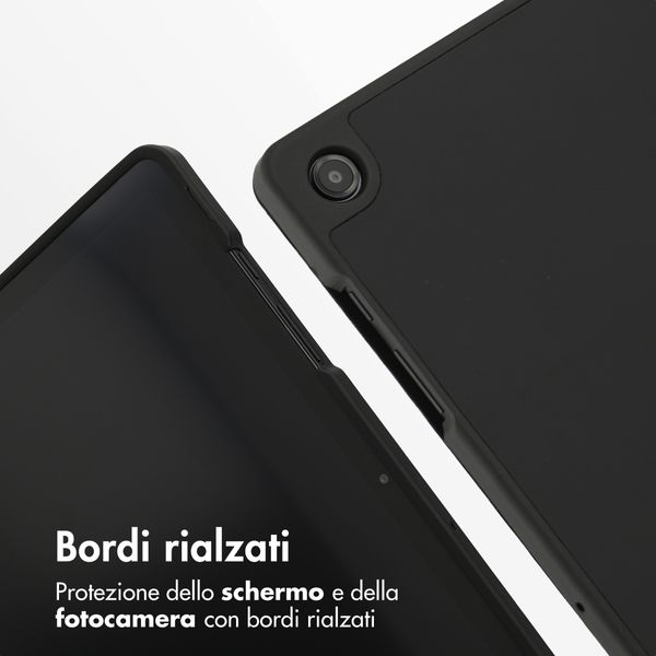 Accezz Cover a libro in silicone Smart Samsung Galaxy Tab A11 Plus / A9 Plus - Nero