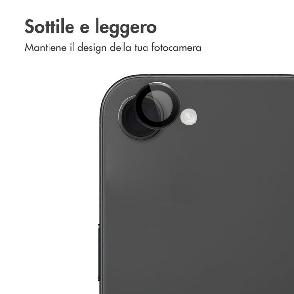 imoshion 2 Pack Protezione Lente Fotocamera per Apple iPhone 17e / 16e - Nero