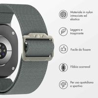 imoshion Cinturino in nylon elastico Samsung Galaxy Watch 8 (40/44mm) / Classic (46mm) - Grigio