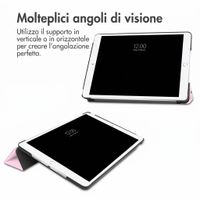 imoshion Cover Trifold Design Apple iPad 9 (2021) 10.2 pollici / iPad 8 (2020) 10.2 pollici / iPad 7 (2019) 10.2 pollici - Happy Dots