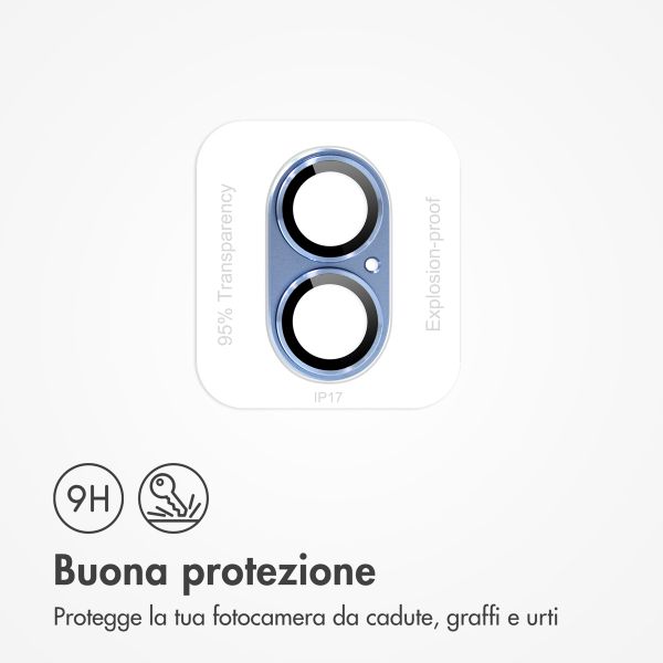 imoshion Protezione fotocamera in Vetro 2 Pezzi Apple iPhone 17 - Mist Blue
