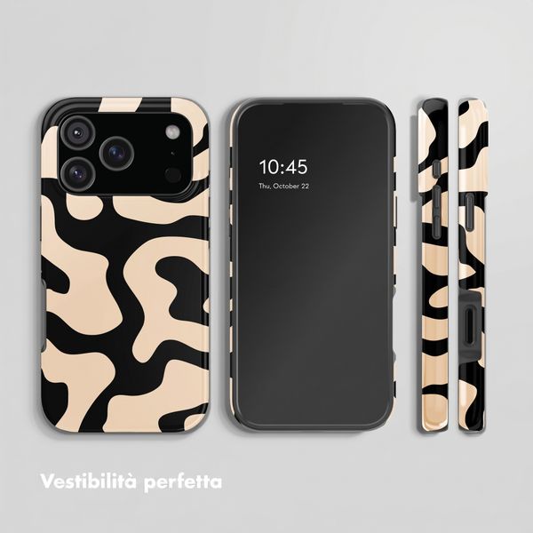 Selencia Cover Posteriore Vivid Apple iPhone 18 Pro - Art Wave Black