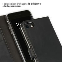 Selencia Cover a libro in vera pelle Apple iPhone SE (2022 / 2020) / 8 / 7 / 6(s) - Nero