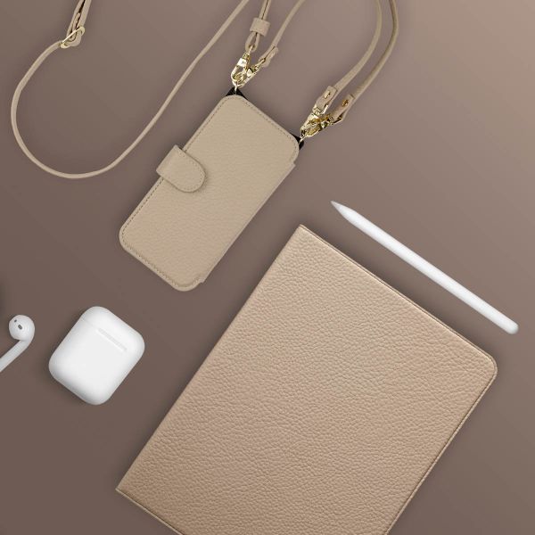 Selencia Cover Riva con MagSafe e cordino Apple iPhone 14 / 13 - Beige