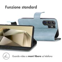imoshion Cover a libro di Lusso Samsung Galaxy S25 Ultra - Azzurro