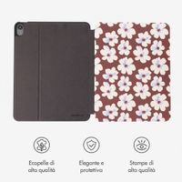 Selencia Cover per tablet Vivid Apple iPad 11 (2025) 11 pollici A16 / iPad 10 (2022) 10.9 pollici - Choco Flower Pop