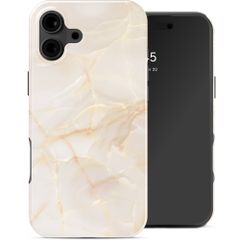 Selencia Cover Posteriore Vivid Apple iPhone 16 - Golden Beige Marble