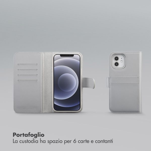 Selencia Libreria rimovibile Olyn con MagSafe Apple iPhone 12 (Pro) - Grigio