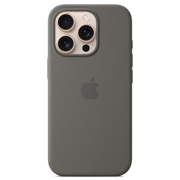 Apple Cover Posteriore in Silicone con MagSafe Apple iPhone 16 Pro - Stone Gray