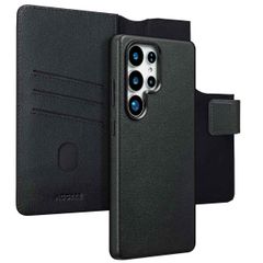 Accezz Cover in pelle 2 in 1 con MagSafe Samsung Galaxy S25 Ultra - Onyx Black