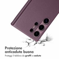 Accezz Cover in Pelle con MagSafe Samsung Galaxy S24 Ultra - Heath Purple