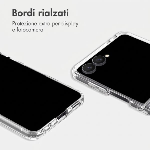 Accezz Cover Posteriore Xtreme ad Alta Protezione Samsung Galaxy Z Flip 8 - Trasparente