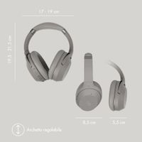 Selencia Cuffie wireless Urban Play - Cancellazione attiva del rumore (ANC) - Con custodia - Cosy Grey