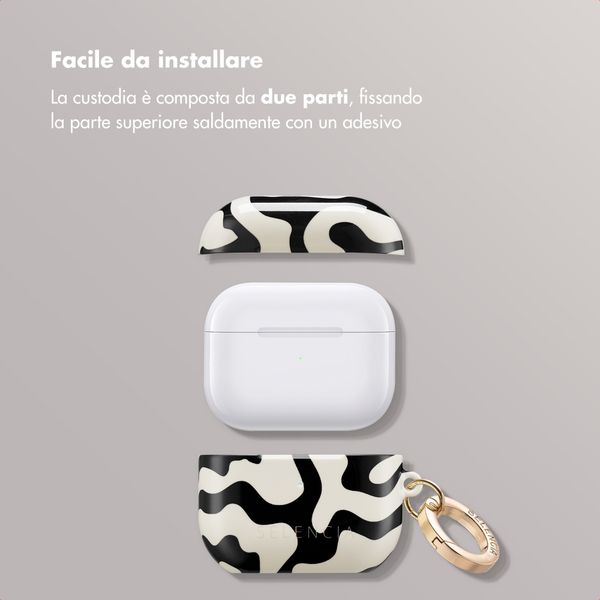 Selencia Cover Vivid  Apple Airpods 3 - Art Wave Black