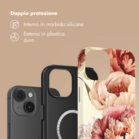 Selencia Cover posteriore Vivid con MagSafe Apple iPhone 14 - Vintage Peony