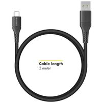 Accezz Cavo da USB-C a USB - 2 metri - Nero