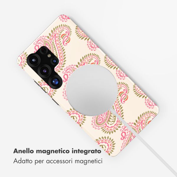 Selencia Cover posteriore Vivid con MagSafe Samsung Galaxy S25 Ultra - Paisley Blush