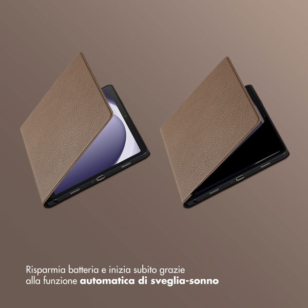 Selencia Cover Riva Samsung Galaxy Tab A9 Plus - Mocha Brown