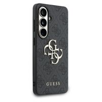 Guess Cover Posteriore con Logo 4G in Metallo Samsung Galaxy S26 - Nero
