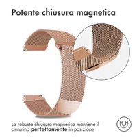 imoshion Cinturino milanese magnetico  - Attacco universale 20 mm - Taglia M - Oro rosa