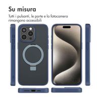 Accezz Cover con anello e supporto con MagSafe Apple iPhone 15 Pro Max - Blu