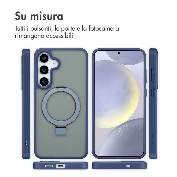 Accezz Cover con anello e supporto con MagSafe Samsung Galaxy S25 Plus - Blu