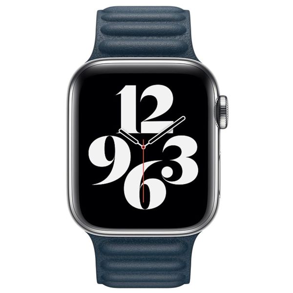 Apple Cinturino Leather Link Apple Watch | 38/40/41/42 mm - Taglia M/L - Baltic Blue
