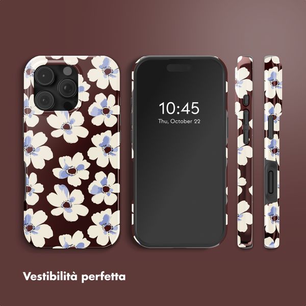 Selencia Cover posteriore Vivid con MagSafe Apple iPhone 16 Pro - Choco Flower Pop