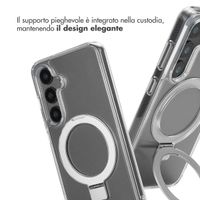 Accezz Cover con anello e supporto con MagSafe Samsung Galaxy S24 - Trasparente